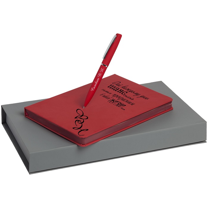 Подарочный набор ежедневник и ручка "Palermo" с гравировкой