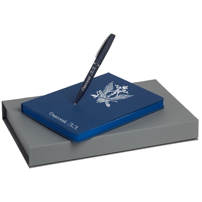 Подарочный набор ежедневник и ручка "Oristano" с гравировкой