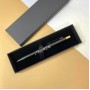 Шариковая ручка с именной гравировкой "Rioni" черный-серебро