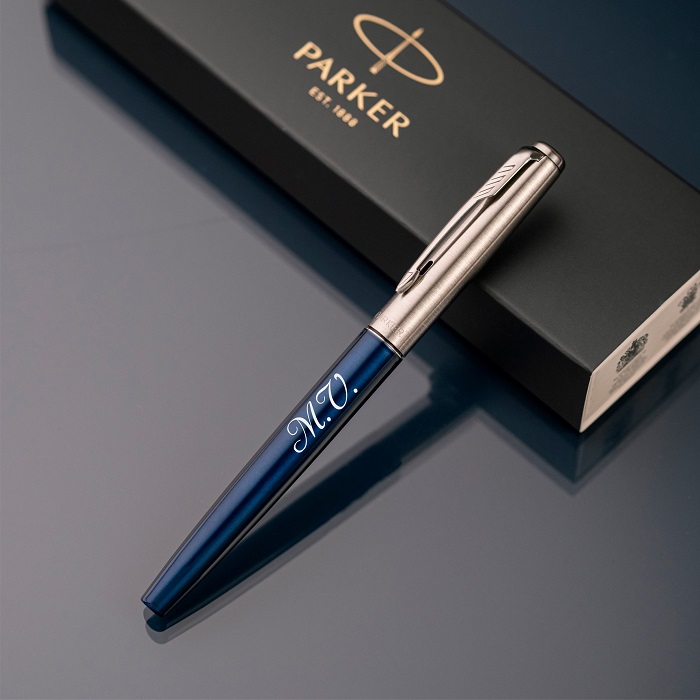 Ручка-роллер Parker Jotter с именной гравировкой, цвет синий