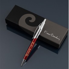 Шариковая ручка на кнопке Pierre Cardin с гравировкой, цвет красный