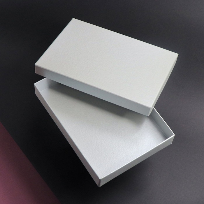 Коробка для ежедневника А5, цвет серебро