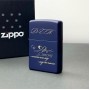 Матовая синяя зажигалка Zippo с гравировкой