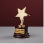 Награда "Звезда" на деревянном постаменте с гравировкой 